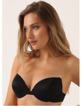 Push-up сутиен със силиконов гръб S1152 black Push-up сутиен със силиконов гръб S1152 black