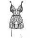 Корсет с жартиер и прашки Peyton chemise black Корсет с жартиер и прашки Peyton chemise black