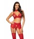 Луксозен секси комплект в три части Velvet sin cherry