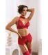 Луксозен секси комплект в три части Velvet sin cherry