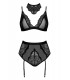 Луксозно еротично бельо от три части Cristalyn set black