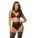 Луксозно еротично бельо от три части Cristalyn set black