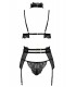 Луксозно еротично бельо от три части Velvet sin black Луксозно еротично бельо от три части Velvet sin black