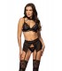 Луксозно еротично бельо от три части Velvet sin black Луксозно еротично бельо от три части Velvet sin black